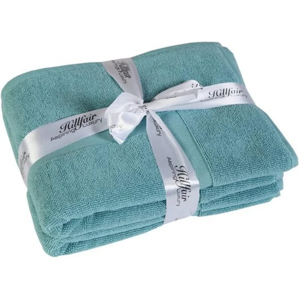 (2 Pack, Aqua , 21 Inch by 34 Inch) - 100% Ringspun Cotton Bath Mat/Bath Rugs